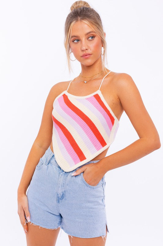 SLEEVELESS KINT CROPPED TOP