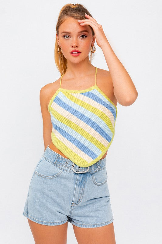 SLEEVELESS KINT CROPPED TOP