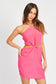 FRONT TWIST MINI DRESS WTIH CUT OUT