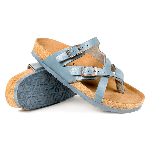 Celestis Soft Footbed Strappy Slide Sandals