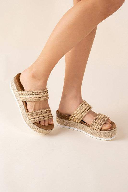 WEST ESPADRILLE SLIDES