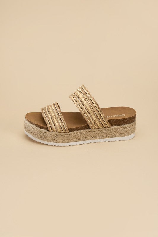 WEST ESPADRILLE SLIDES