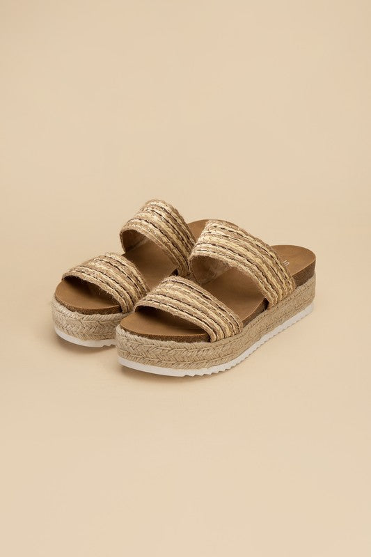 WEST ESPADRILLE SLIDES