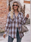 Plaid Dropped Shoulder Longline Shirt