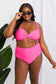 Marina West Swim Take A Dip Twist High-Rise Bikini in Pink