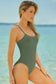 Tie-Shoulder Scoop Neck One-Piece Swimsuit