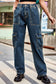 Long Straight Leg Jeans with Pockets