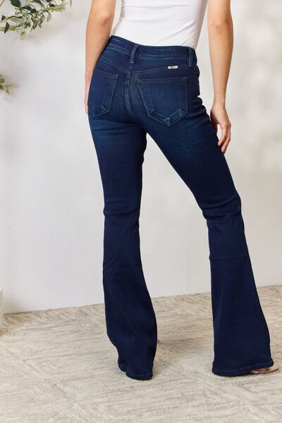 Kancan Full Size Mid Rise Flare Jeans