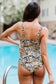 Deep V Sleeveless One-Piece Swimsuit