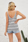 Striped Ribbed Trim Knit Tank