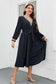 Plus Size Contrast Tie Waist Midi Dress