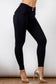 Full Size Contrast Detail Buttoned Leggings