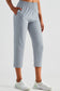 Elastic Waist Cropped Sports Pants