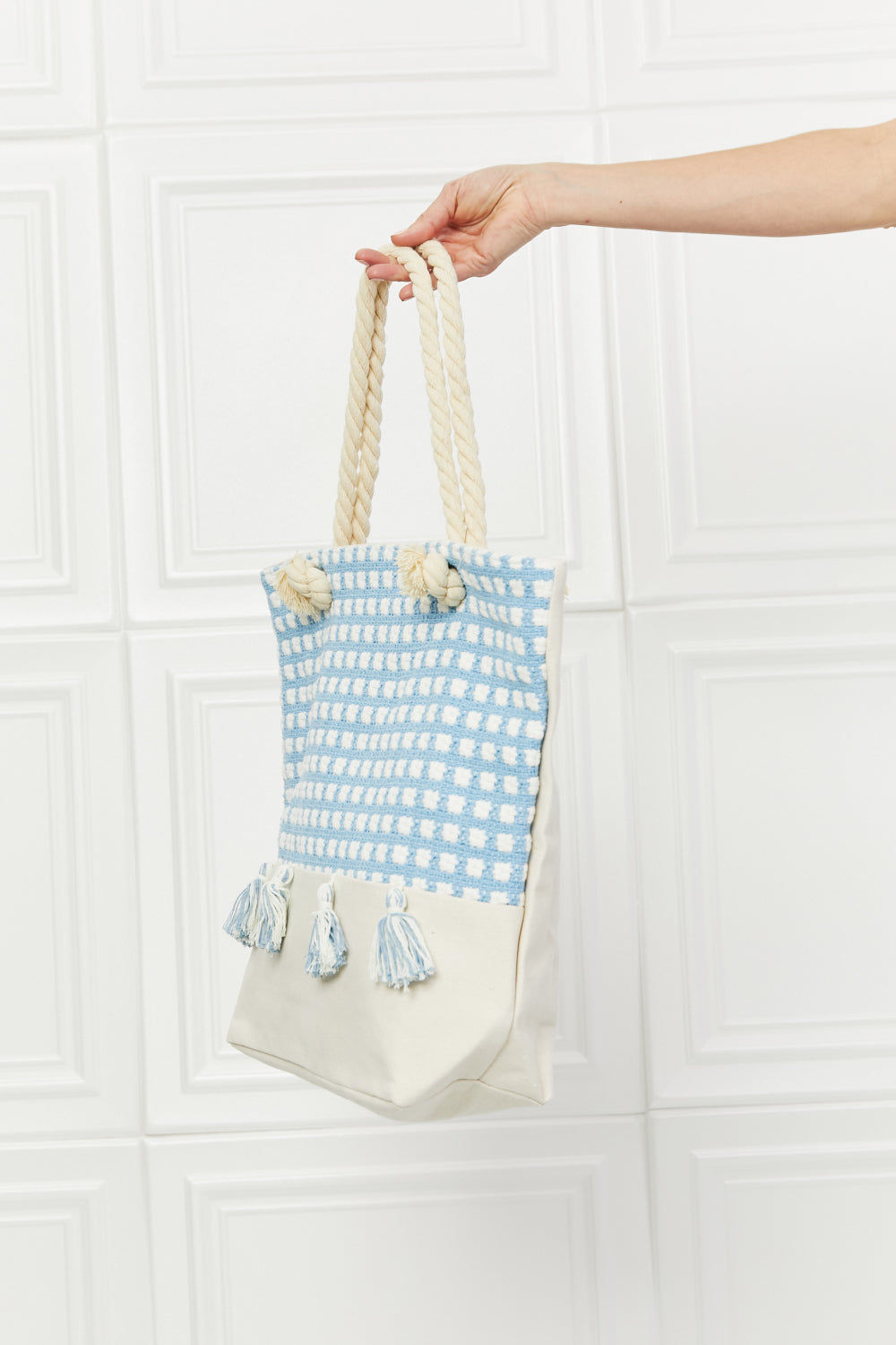 Justin Taylor Picnic Date Tassle Tote Bag